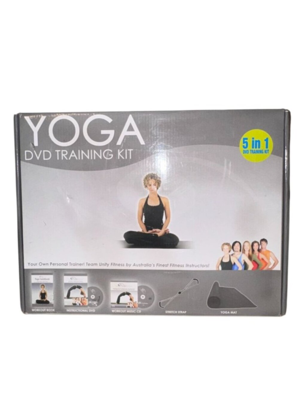 Yoga DVD Training Kit 5-In-1 With Mat Handbook Music CD & Instructional DVDs For